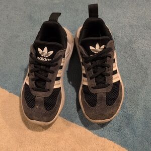Adidas Kids Black and White Sneakers